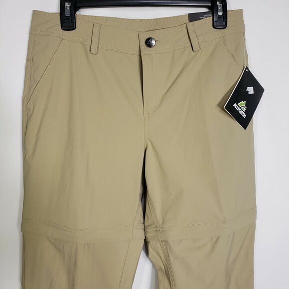 Allforth Womens Pants Size 4 Convertible Khaki Nesting 7" Zip Off Relaxed Fit - Picture 4 of 10